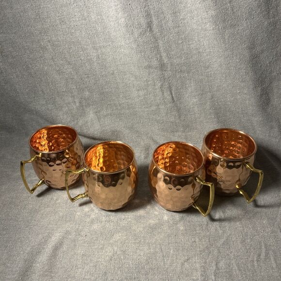 Moscow Mule | Dining | Set Of 4hammered Dimpled Copper Moscow Mule ...